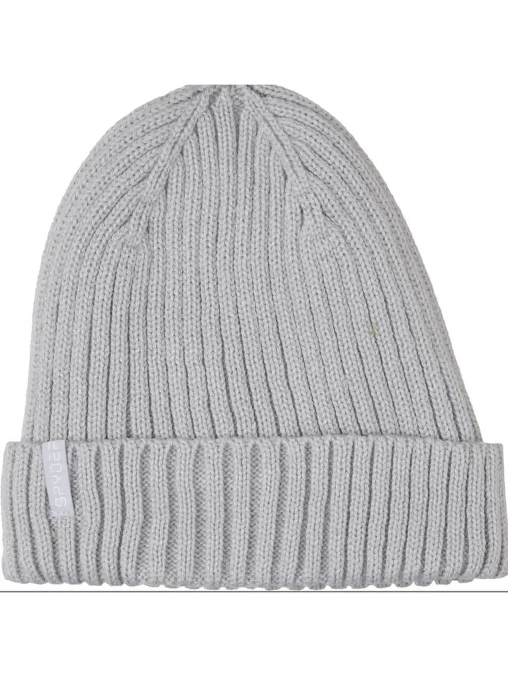 SPYDER OS Kids/Adult Unisex Gray Fleece Lined Ribbed Knit Scull Cap Beanie Hat